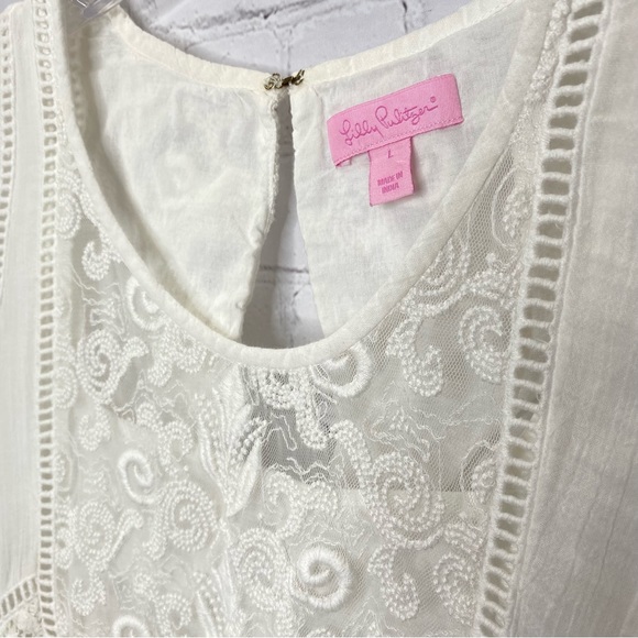 Lilly Pulitzer GINNY SHIFT DRESS White Size Large - Picture 5 of 9
